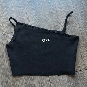 Cut off white tee tank